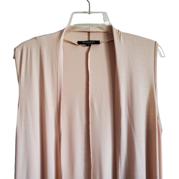 Urban CoCo Viscose Open Waterfall Cardigan Light Peach Color Medium - Picture 3 of 14